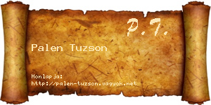 Palen Tuzson névjegykártya